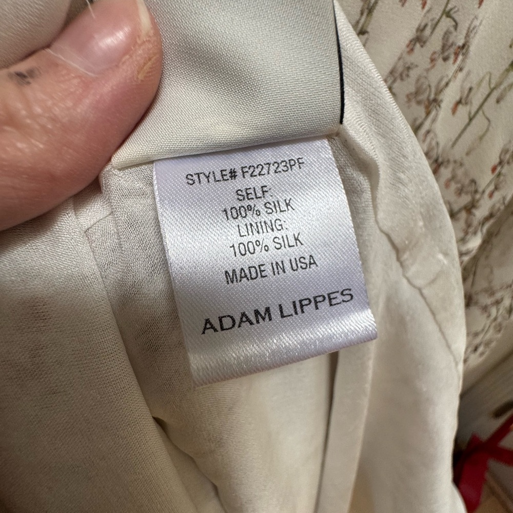 Adam Lippes Antique White Bleeding Hearts Silk Long Dress - Picture 12 of 13